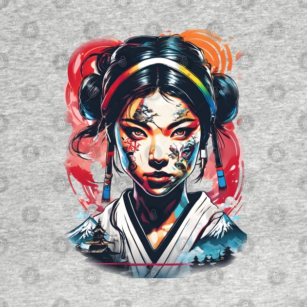 samurai girl looking straight ahead by defpoint